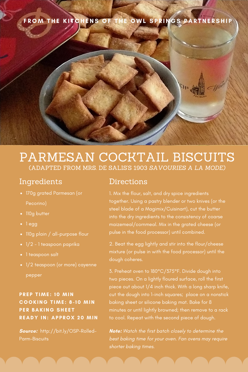 Parmesan Cocktail Biscuits, Rolled Version